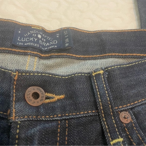 Lucky Brand 121 Heritage Slim Men's Dark Wash Blue Jeans 38W 32L 38x32 - Picture 4 of 15